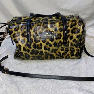 Real leather leopard print Kate spade purse